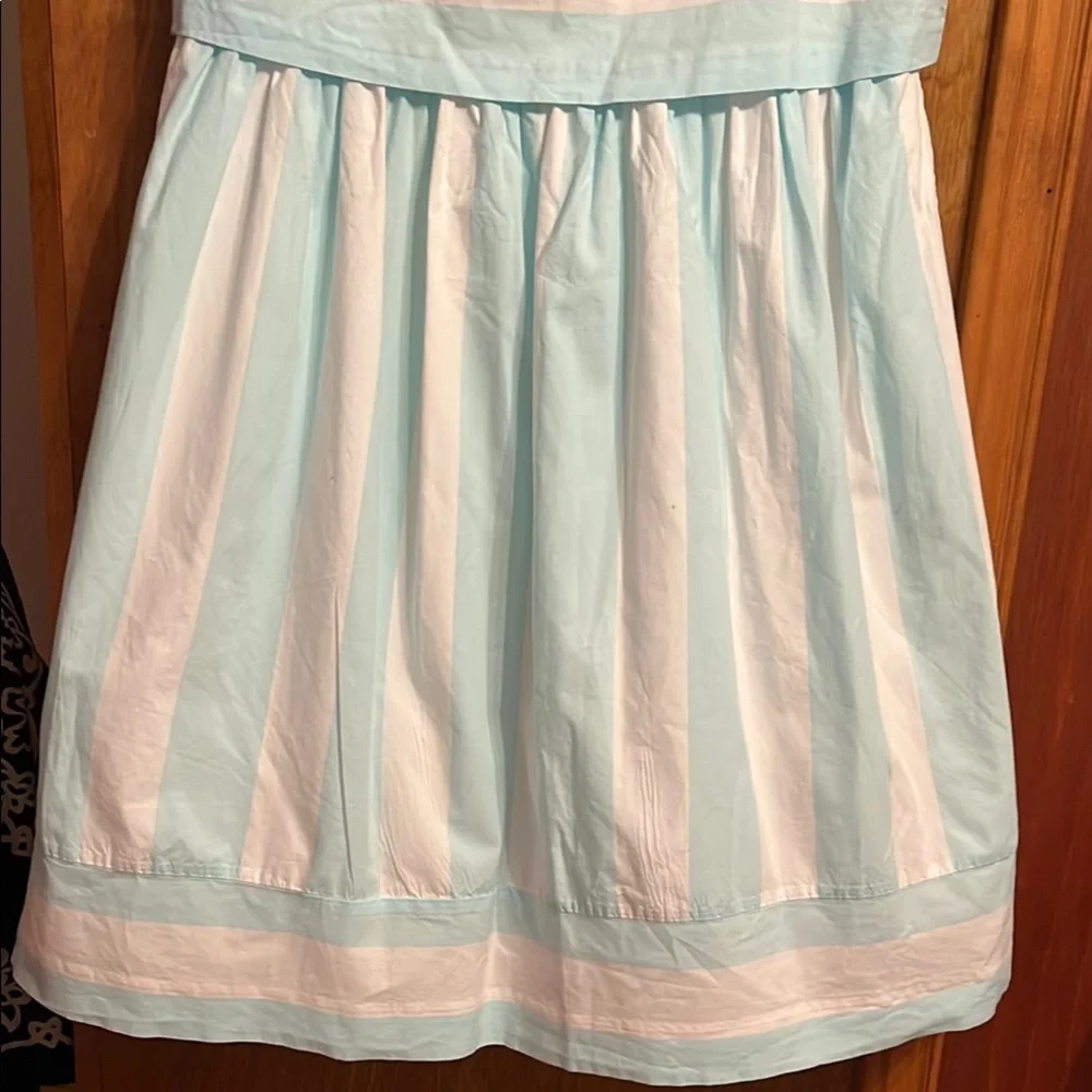 Janie and Jack Light Blue and White Striped Sleeveless Cotton Dress - Picture 3 of 10